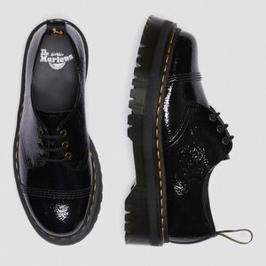 Dr. Martens 1461 Distressed Patent Leather Platform Shoes Size 9 Womens